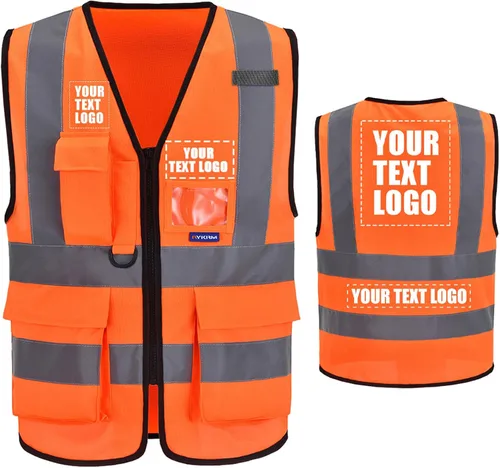 Miniatura 7 de A-SAFETY Chaleco de Seguridad Reflejante de Alta Visibilidad con Logo Personalizado (XS-8XL)