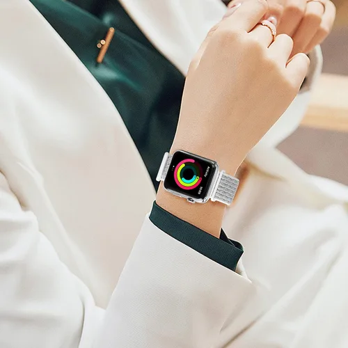 Miniatura 7 de Correa deportiva compatible con Apple Watch Band de 38 mm, 40 mm, 42 mm, 44 mm, iWatch Series 6 5 SE 4 3 2 1, correa de nailon con velcro