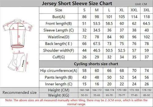 Miniatura 3 de Conjunto de camiseta de ciclismo de secado rápido para hombre, camiseta de bicicleta de carretera + pantalones cortos con almohadilla de gel 9D, kit