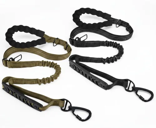 Miniatura 7 de Correa de perro para perros grandes que tiran, amortiguadora de golpes de 6 pies sin enredos acolchada Caminatas nocturnas, entrenamiento al aire