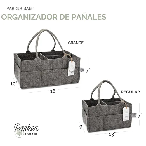 Miniatura 5 de Parker Baby Co.: organizador de pañales para bebé, contenedor para dormitorio de bebé, organizador de automóvil para pañales y toallitas para bebés
