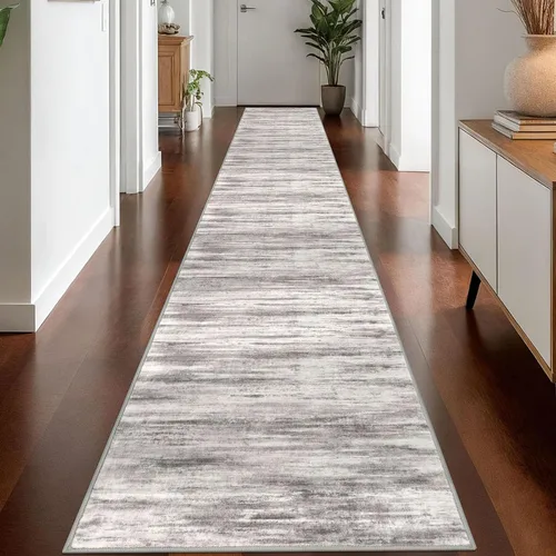 Miniatura 196 de KOZYFLY – Alfombra de pasillo moderna y lavable de diseño abstracto verde, 2 x 5 pies, antideslizante, suave y de pelo corto, ideal para cocina