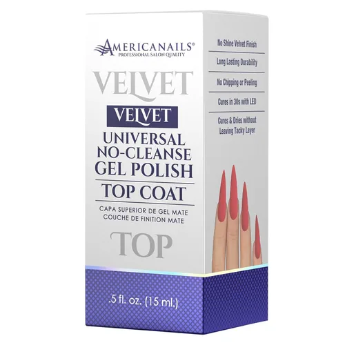 Miniatura 2 de Americanails - Capa superior de esmalte de gel, acabado aterciopelado, (0.5 onzas), fórmula original de doble curado para máxima adherencia, larga