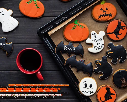 Miniatura 4 de Pajitas de papel para Halloween, diseño de ángel penta, 50 unidades, calabaza, murciélago, araña, casa, cráneo, sorbete para Halloween, Navidad