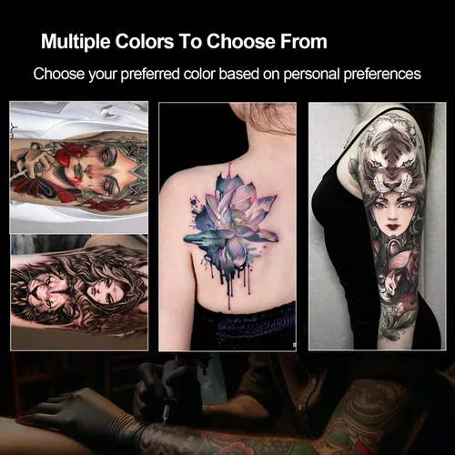 Miniatura 18 de Tapas de tinta de tatuaje, vasos desechables de tinta de tatuaje de calavera, 200 unidades, tapas de tinta de plástico para tatuajes, maquillaje