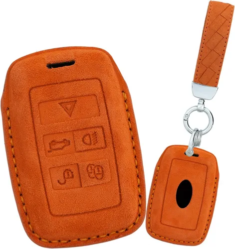 Miniatura 13 de ontto Funda de piel de gamuza suave y duradera para llave de coche, protector completo para Land Rover 2020 en adelante, compatible con Range Rover