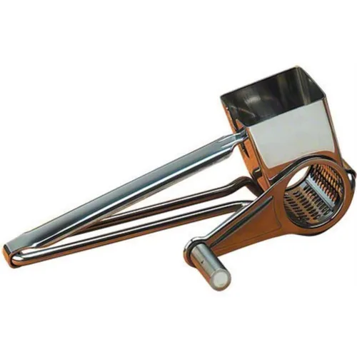 Miniatura 2 de American Metalcraft Rallador de queso de manivela de plástico, blanco