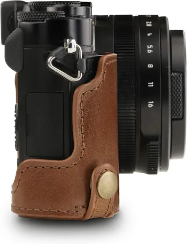 Miniatura 5 de Megagear MG1563 Panasonic Lumix Dc-Lx100 Iı Ever Ready Cámara De Cuero Genuino Media Caja Y Correa - Negro