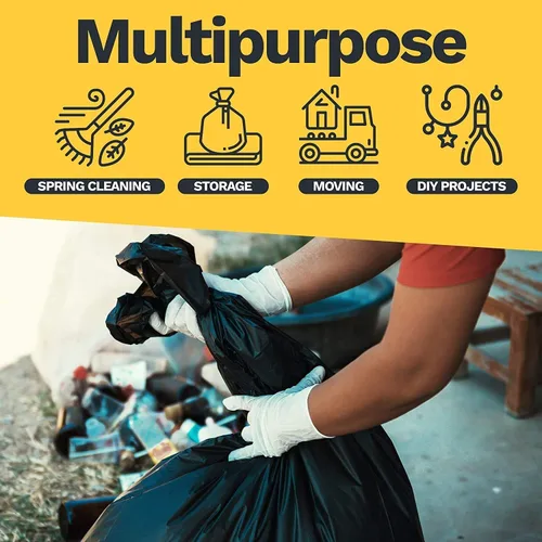 Miniatura 3 de ToughBag 30-33 Galón Bolsas de basura resistentes (50 UNIDADES) 3 Mil Bolsas de basura para contratistas – Bolsas negras resistentes
