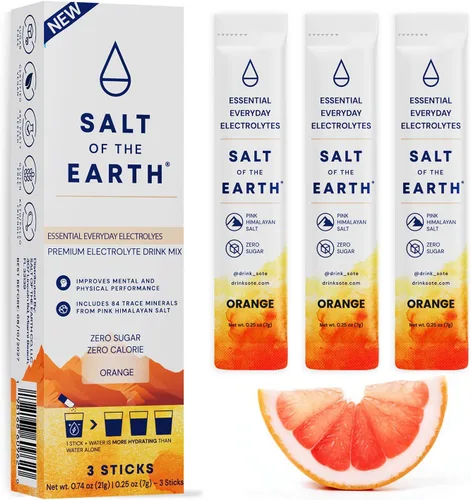 Miniatura 13 de Salt of the Earth - Polvo de electrolitos premium sin azúcar - Hecho con sal rosa del Himalaya - Paquetes de polvo para hidratación Ingredientes