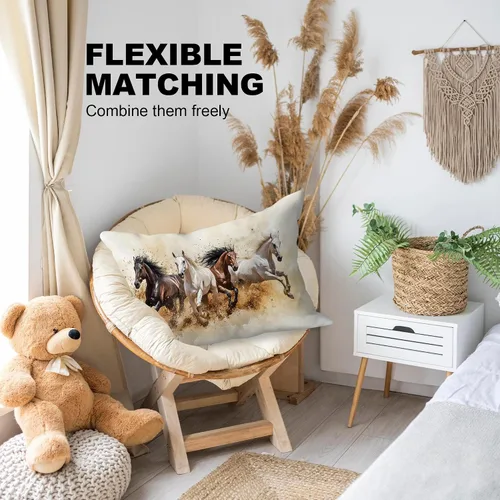 Miniatura 4 de Fundas de almohada de 12 x 20 pulgadas, regalos para amantes de los caballos, fundas de almohada lumbares decorativas para el hogar, sala de estar