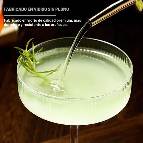 Miniatura 4 de Qipecedm Juego de 4 Copas de Cupé con Ribete, Set de Copas de Cupé Vintage de 10 oz, Copa de Martini Única, Vajilla de Cóctel Clásica, Set de Copas
