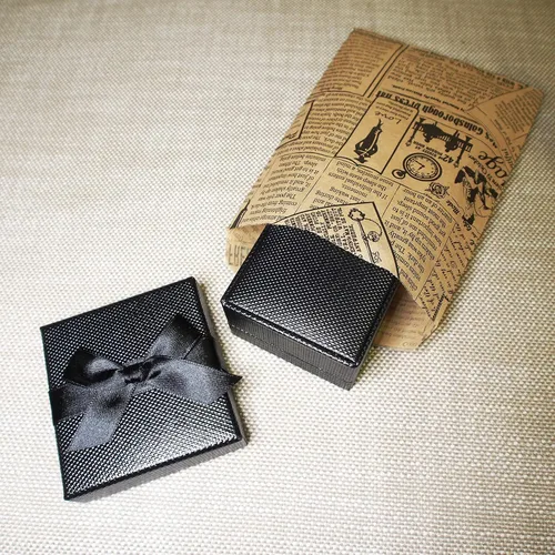 Miniatura 4 de CuteBox Bolsas de regalo de papel kraft de papel de estraza de papel de periódico de 5 x 7 pulgadas, 100 unidades para mercancía, venta al por