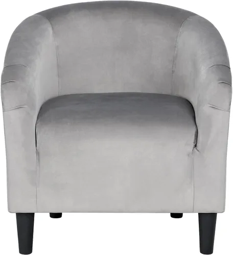 Miniatura 20 de Topeakmart Silla de barril, silla de acento de sherpa suave, silla auxiliar de club, estilo moderno, asiento profundo, sillón de barril para sala
