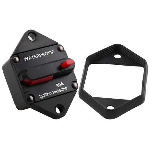 Miniatura 6 de Disyuntor de montaje en panel de 12 V-48 V CC 30A, disyuntor Hi-Amp 30A con reinicio manual y junta para auto, camión, RV, automóvil, marino