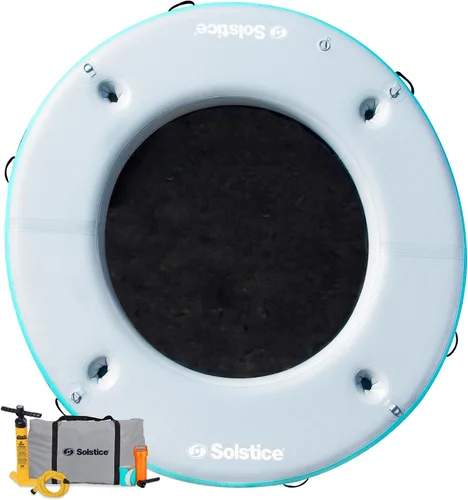 Miniatura 9 de Solstice Hangout Ring Inflatable Dock, Floating Water Raft Platform