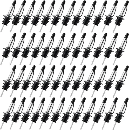 Paquete de 48 boquillas para verter licor, aptas para lavavajillas, adecuadas para boca de botella de 3/4 pulgadas, aceite de oliva, jugo, jarabe