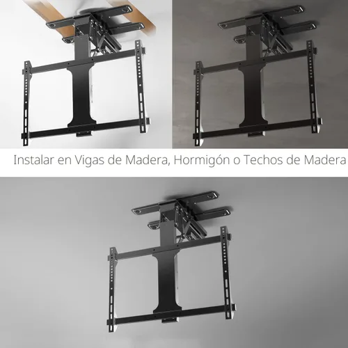 Miniatura 8 de VIVO Soporte eléctrico para TV de techo abatible y giratorio para pantallas de 32 a 70 pulgadas, montaje VESA de techo plano motorizado grande