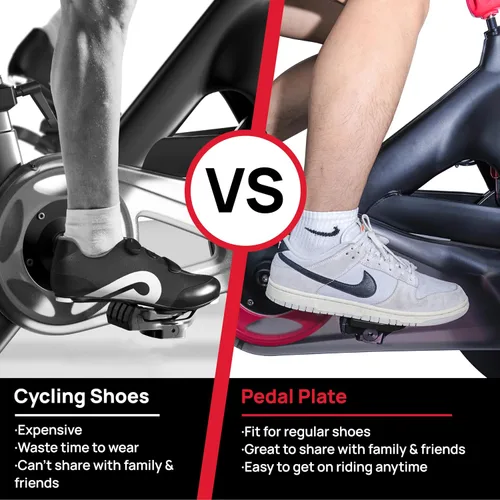 Miniatura 8 de Pedales para zapatos regulares compatibles con Peloton Bike & Bike Plus, reemplazo del convertidor de pedal extragrande, adaptador sin clip