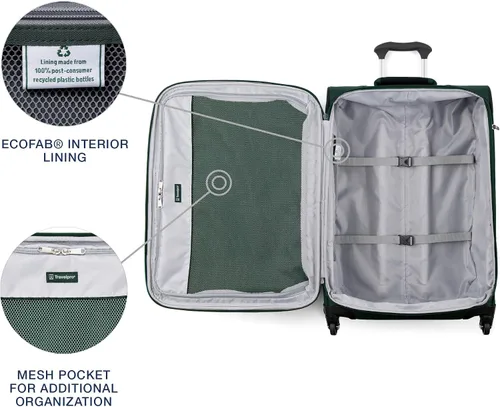Miniatura 92 de Travelpro Maxlite 5 - Juego de 2 piezas de equipaje de mano de tela, expandibles con 4 ruedas giratorias, bolso blando para debajo del asiento, Negro