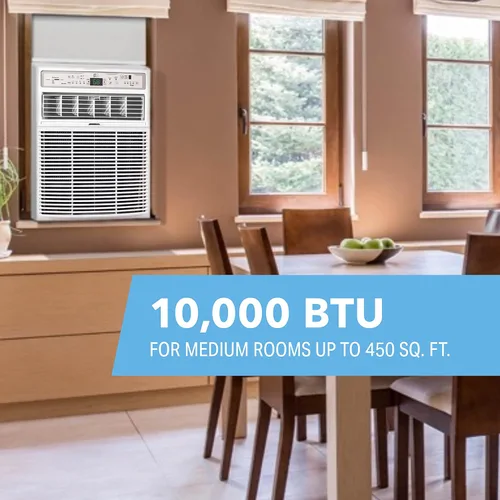 Miniatura 4 de Perfect Aire 10,000 BTU Aire Acondicionado con panel deslizante para ventana A/C - Modelo de apertura, 10000, Gris