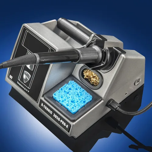 Miniatura 5 de Estación de soldadura digital LED X-Tronic modelo 3050-PRO-X con 2 manos de ayuda convenientes, función de reposo de 1-30 minutos, programable