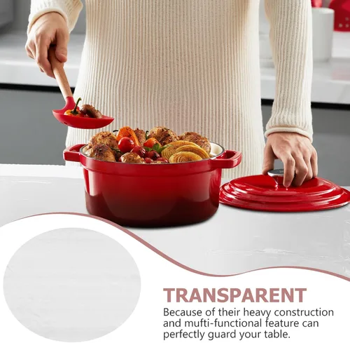 Miniatura 7 de BESPORTBLE Mantel redondo grueso de plástico desechable para banquetes y restaurantes, protector de mesa, color blanco