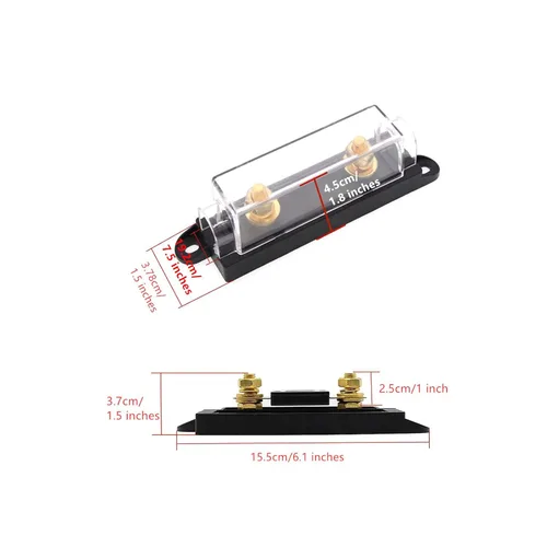 Miniatura 4 de ANL Fusible chapado en oro de 200 amperios + portafusibles ANL negro, 1 paquete