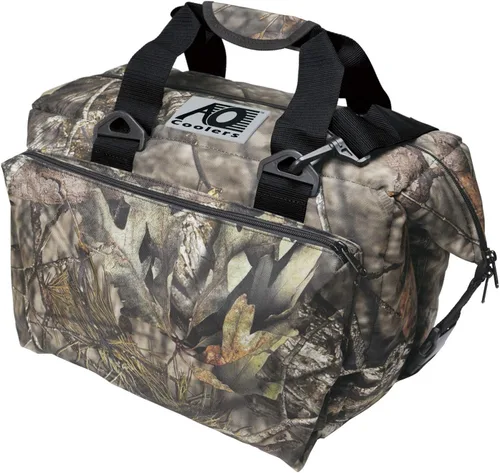 AO Coolers Caravan - Nevera suave de lona con aislamiento de alta densidad y bolsillos de almacenamiento de gran tamaño Roble musgoso (Mossy Oak)