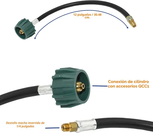 Miniatura 3 de Flame King (KT12ACR-2a) Regulador de gas propano LP de dos etapas con recambio automático con dos pigtails de 12 pulgadas para vehículos