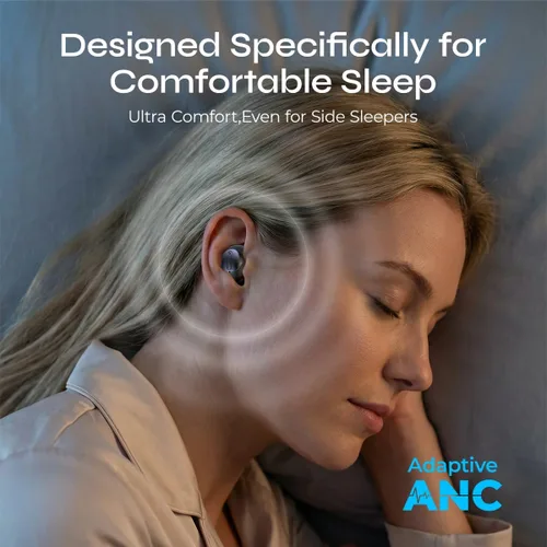 Miniatura 2 de XO Simple is Beauty Auriculares para dormir, mini ANC con modo de sueño, ajuste cómodo durante todo el día para personas que duermen de lado, sonido