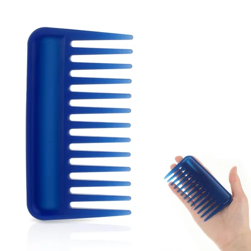 Miniatura 10 de Mini peine de dientes anchos, pequeño peine desenredante de viaje, peine de pelo rizado, peine portátil para ducha, peine húmedo para mujeres, peine