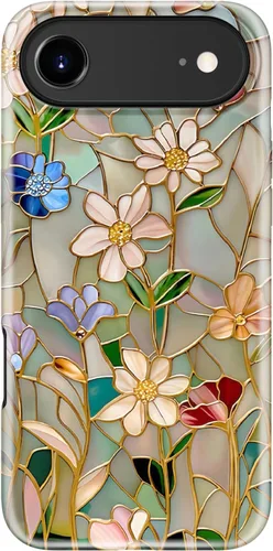 Miniatura 105 de LUHOURI Funda para iPhone 12 Mini, compatible con carga inalámbrica, doble capa, interior de silicona suave + carcasa exterior dura, bonito diseño