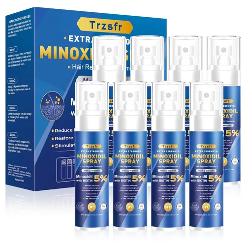 Miniatura 9 de Minoxidil - 5% para hombres y mujeres con aplicador de rodillo y bolígrafos aplicadores de precisión, solución tópica extra fuerte