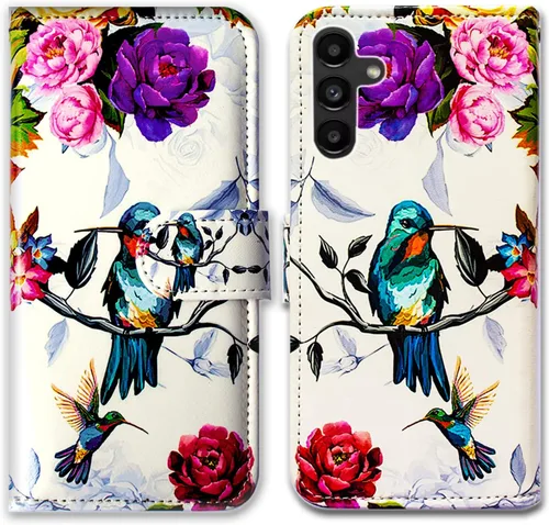Miniatura 10 de Bcov Funda para Galaxy A13 5G, bonita funda de piel con tapa para teléfono con ranura para tarjetas, soporte para Samsung Galaxy A13 5G 2021 Linda
