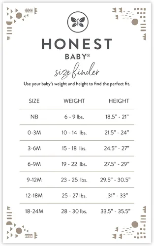 Miniatura 2 de HonestBaby Baby - Juego de 4 piezas de algodón orgánico Take Me Home, 3-6 meses