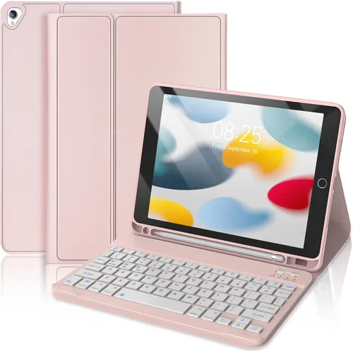 Miniatura 23 de Funda con teclado táctil para iPad de 9ª/8ª/7ª generación de 10.2 pulgadas, Pro 10.5, Air 3ª generación, funda inteligente con soporte para lápices