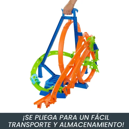 Miniatura 5 de Hot Wheels - Juego de pista de autos de juguete Action Epic Crash Dash con vehículos a escala 1:64 y 5 zonas de acción, impulsado por un motor