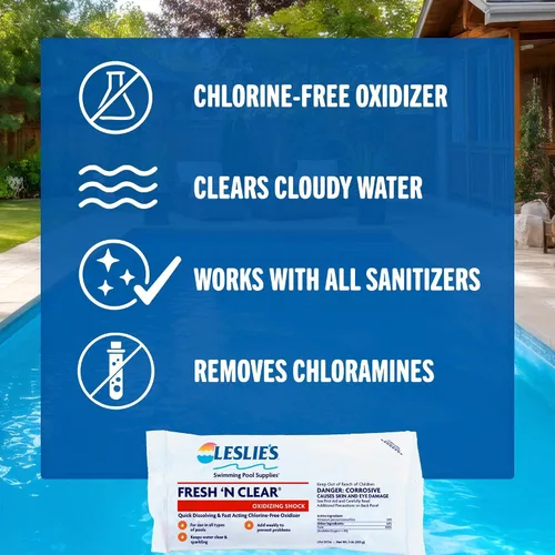 Miniatura 2 de Leslie's Fresh 'N Clear - Choque oxidante sin cloro para piscinas y spas, elimina rápidamente los productos orgánicos no vivos, proporciona agua