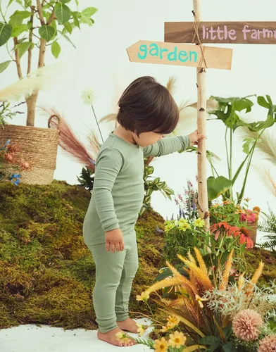 Miniatura 3 de moimoln Pijama de algodón suave y liso de manga larga para bebés y niños, 6 meses a 5 años
