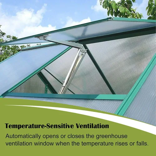 Miniatura 2 de 2 piezas de abridor automático de ventilación de techo para invernadero, abridor de ventana de invernadero solar sensible al calor, kit de Solo