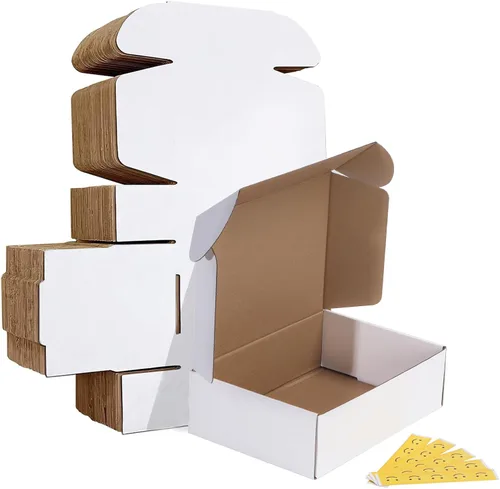 Miniatura 31 de HORLIMER Paquete de 40 cajas de envío de 5 x 5 x 5, caja de cartón corrugado blanco para correo, embalaje, pequeñas empresas