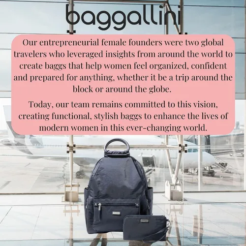 Miniatura 76 de Baggallini Mochila todo el día para mujer con pulsera de teléfono RFID, Negro, talla única
