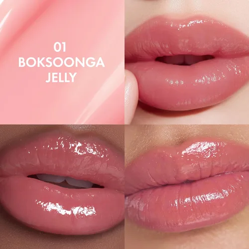 Miniatura 2 de Amuse Seoul Jel-Fit Tint (01 Boksoonga Jelly) Tinte labial coreano de gelatina, tinte labial de larga duración, hidratante y brillante, ácido