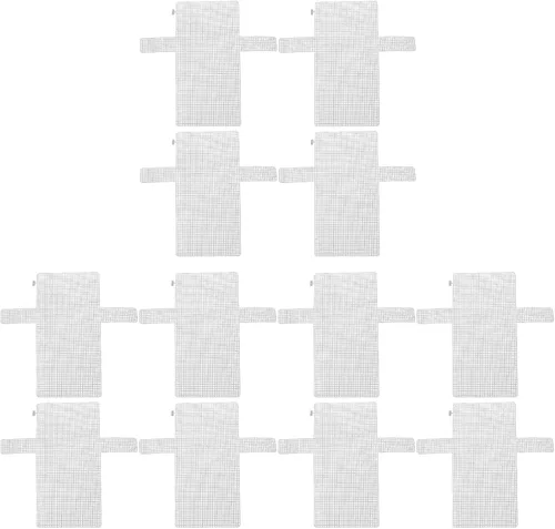 EXCEART Juego de 12 hojas de lona de plástico para hacer bolsos, 15.7 x 14.4 in de malla resistente de plástico para manualidades, proyectos de