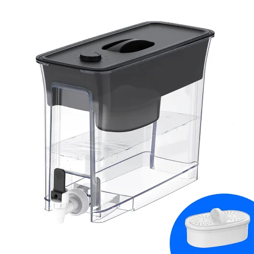 Miniatura 11 de Waterdrop Slim - Dispensador de filtro de agua alcalina, 35 tazas, gran capacidad, 100 galones de larga duración, filtración más rápida, reduce