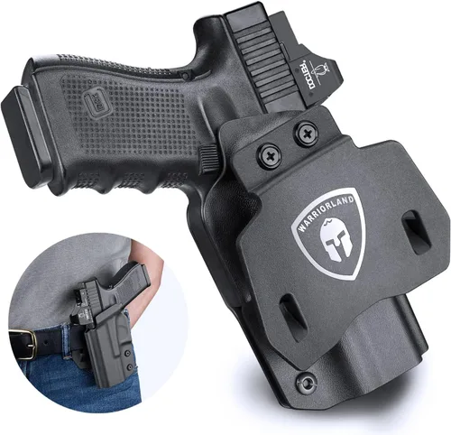 Miniatura 16 de WARRIORLAND Funda OWB Kydex con corte óptico, ajuste seleccionado para Glock 17/19/19X/43/43X MOS, sin riel 1911, Hellcat/Hellcat Pro, Taurus Glock