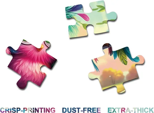 Miniatura 3 de Divertidos rompecabezas de pájaros para adultos, 1000 piezas, naturaleza, colorido, flores de pollito, jardín, rompecabezas artístico, lindo