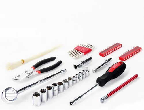 Miniatura 4 de Apollo Tools DT9774 - Juego de 56 herramientas compactas SAE en estuche con cremallera, juego de herramientas mecánicas pequeñas para emergencias