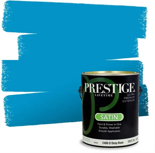 Miniatura 33 de Prestige Paints. - Base y pintura para exteriores en un solo galón, 1 galón. plano, comparable con Sherwin Williams Topsail. SW6799-PCM